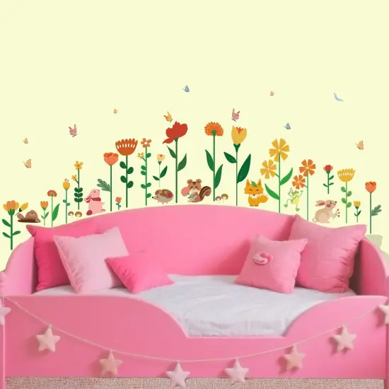 Color Flowers Girls Room Wall Decals {4}