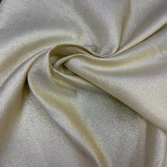 1 Yard Iridescent Glitter Lurex Faux Satin Polyester Fabric Sparkling Material 58 Inch Width Gold {1}