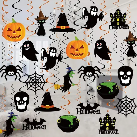 36 PCS Hanging Halloween Ceiling Streamers {1}