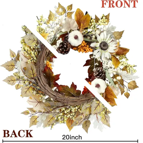 20&rsquo;&rsquo; Autumn Fall Wreath {5}