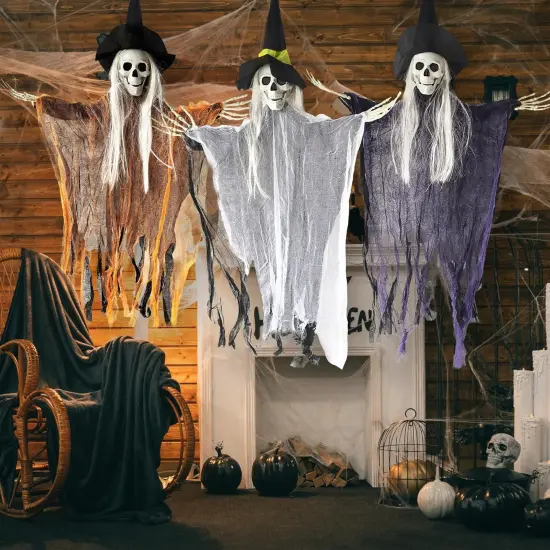 Halloween Witch Decor with Bendable Foam Arms - 3ft x 2ft {4}