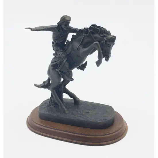 Cowboy Riding Horse Figurine, Home D&eacute;cor, Gift for Him, Gift for Dad, Gift for Son, Office D&eacute;cor, Game Room Decor {2}