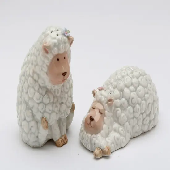 Hand Painted Ceramic Sheep Salt & Pepper Shakers, Home D&eacute;cor, Gift for Her, Gift for Mom, Kitchen D&eacute;cor, Dining Table D&eacute;cor, Farmhouse Decor {3}
