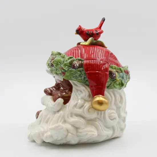 Ceramic African American Christmas Santa Cookie Jar, Home D&eacute;cor, Gift for Her, Gift for Mom, Kitchen D&eacute;cor, Christmas D&eacute;cor {5}