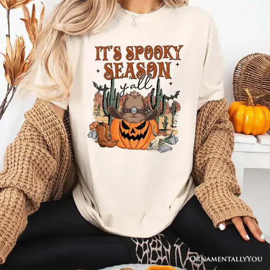 It's Spooky Season Y'all T-Shirt, Funny Western Halloween Tee for Pumpkin Cowboys {2}