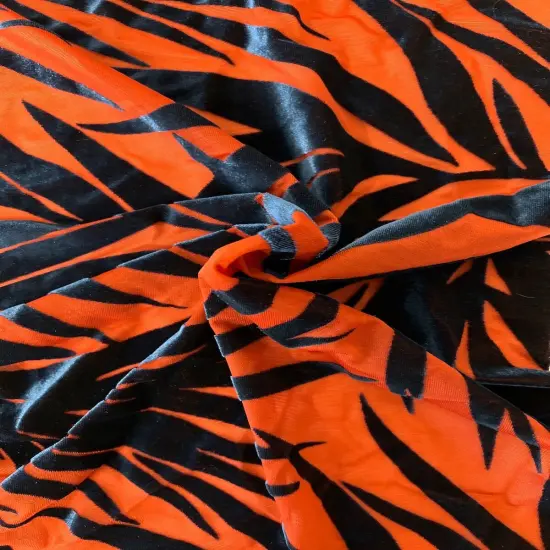 1 Yard Palm Tree Floral Burnout Stretch Velvet Spandex Fabric 60 Inches Width Gray {2}