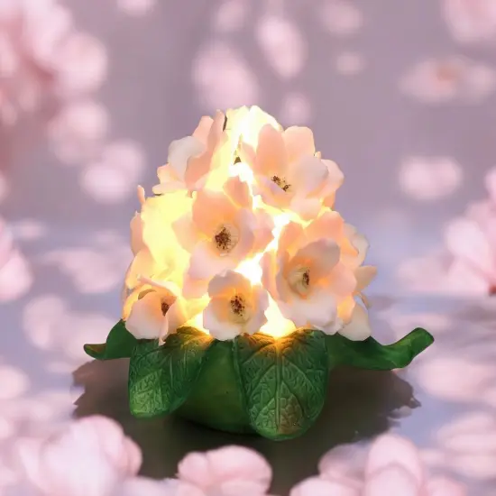 Ceramic Cherry Blossom Flowers Nightlight, Home Decor, Gift for Her, Gift for Mom {1}