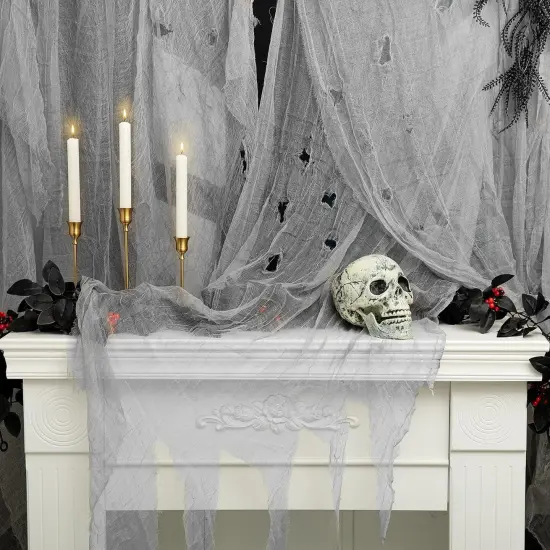 Large Size Gray Gauze Cloth Decoration - 600x36 Inch {1}