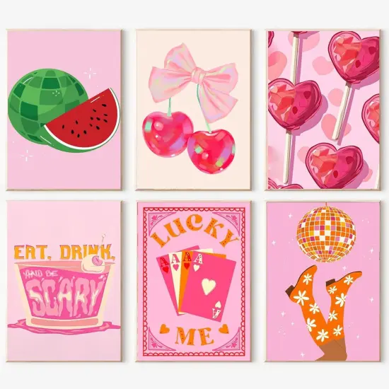 6 Packs Vintage Paint by Numbers Kit for Adults, 8x12inch {1}