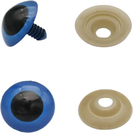 60Pcs Large Blue Plastic Safety Eyes - 18mm {4}