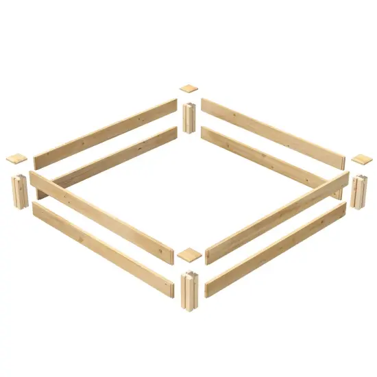 4 ft x 4 ft Cedar Raised Garden Bed for Outdoor Planting Projects {3}