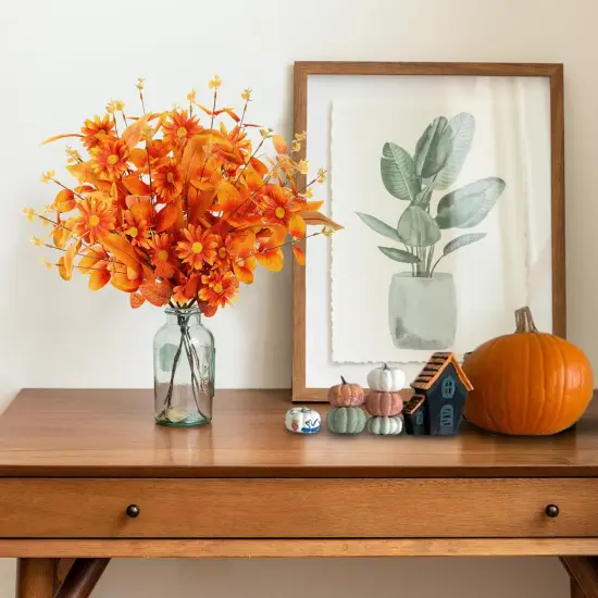 Artificial Fall Flowers 6 Pcs Floral Arrangement {2}