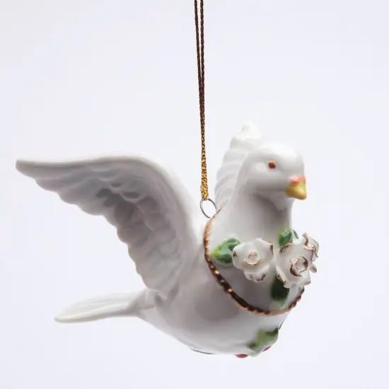 Ceramic Christmas Fantasia Dove Ornament, Home D&eacute;cor, Gift for Her, Mom, Him, Dad, Christmas tree D&eacute;cor, Wall Decor {3}