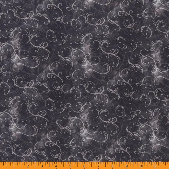 Mook Fabrics Elegance Cotton Fabric [45 in. Wide] - By The Yard Dk Grey {3}
