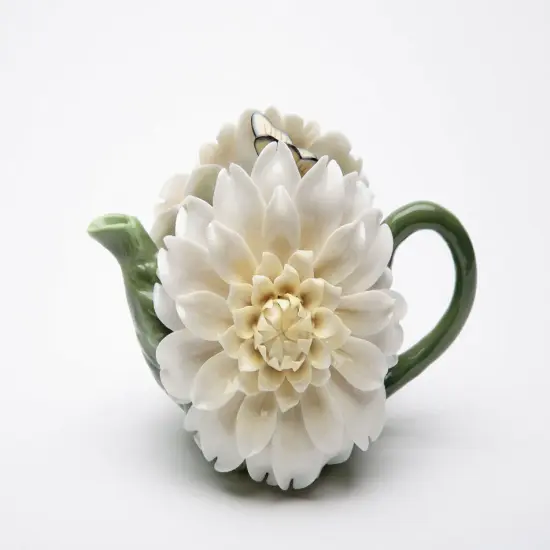 Ceramic Daisy Flower Teapot, Gift for Her, Gift for Mom, Tea Party Décor, Café Décor, Spring Kitchen Decor {3}