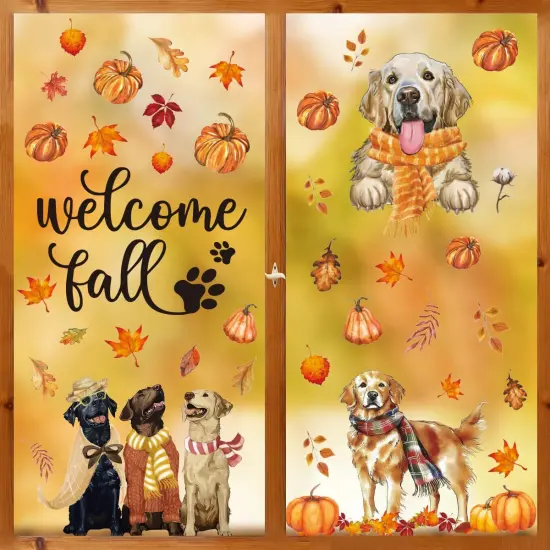 68 PCS Large Size Fall Window Cling Sticker {2}