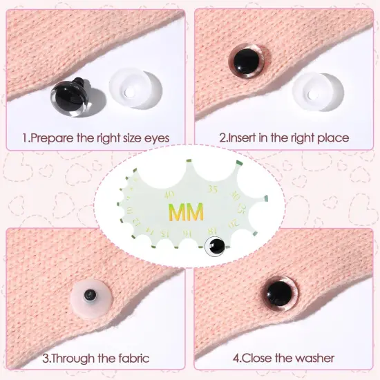 160PCS Clear Safety Eyes 12-30MM Safety Eyes {4}