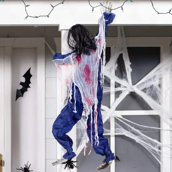 47" Halloween Climbing Zombie Decoration with Bloodstains {3}