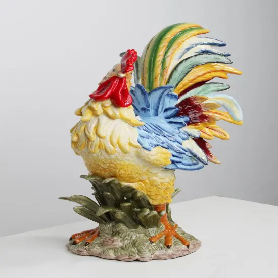 Ceramic Blue Rooster Figurine, Home D&eacute;cor, Gift for Her, Gift for Mom, Kitchen D&eacute;cor, Farmhouse D&eacute;cor, Fall Decor {3}