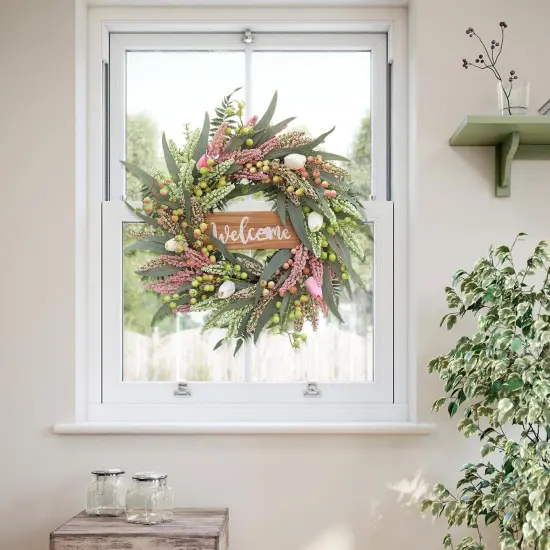 Wreaths for Front Door 20 Inch Spring, Summer, Fall, All Seasons {2}