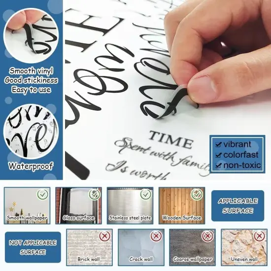 Eventually All Pieces Fall into Place Inspirational Quotes Wall Decals,22&times;19In {4}