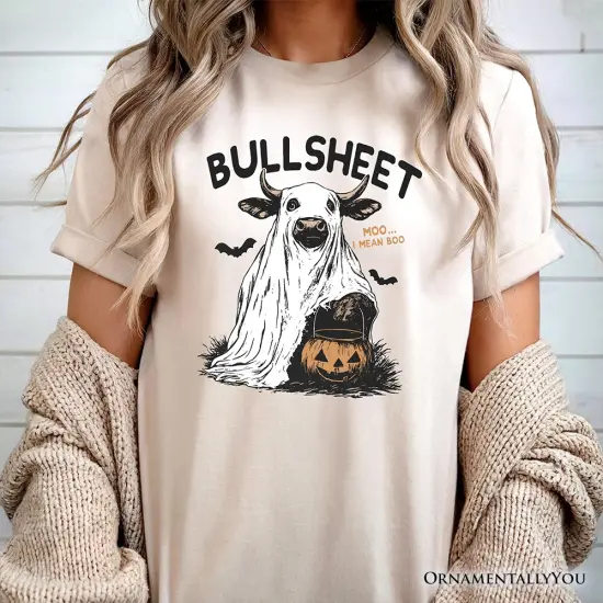 Bullsheet Halloween Bull T-Shirt, Hilarious Cow Tee for Trick-or-Treaters {2}