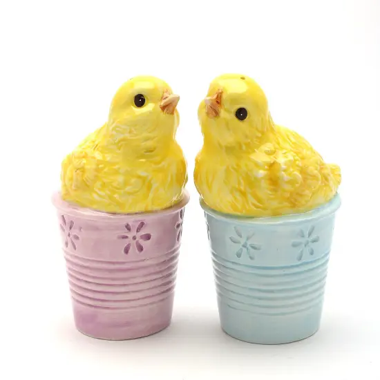 Ceramic Baby Chicken Salt & Pepper Shakers, Home D&eacute;cor, Gift for Her, Gift for Mom, Kitchen D&eacute;cor, Farmhouse D&eacute;cor, Fall Decor {3}