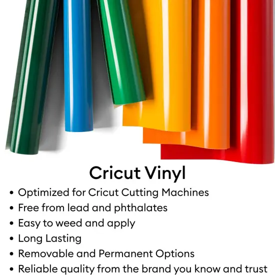 Cricut Smart Vinyl 12" x 3' Rainbow Adhesive Vinyl Rolls Bundle, 6 Count {3}