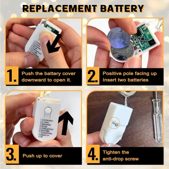 6 Pack Fairy Lights Battery Operated with Remote & Timer {4}