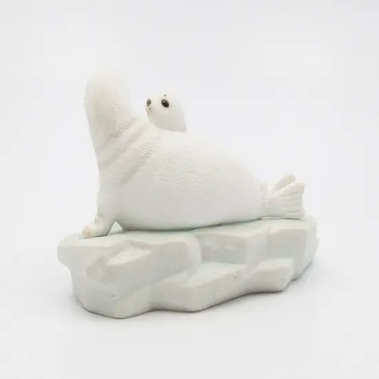 Ceramic Arctic Seal Mom And Baby Figurine, Home D&eacute;cor, Gift for Her, Gift for Mom, Kitchen D&eacute;cor, Nature Lover Gift {3}