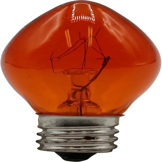 Transparent Orange C7 Light Bulbs {2}