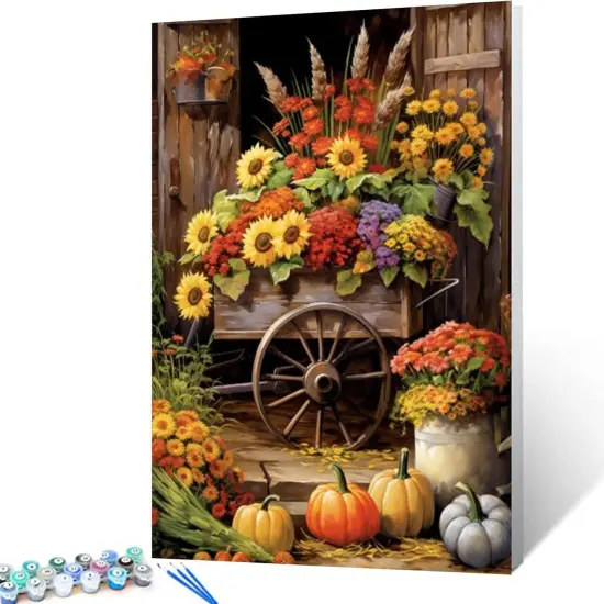 Colorful Flowers Float Paint by Number {2}