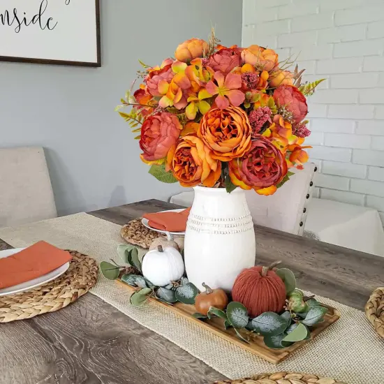 Artificial Fall Silk Peonies Flowers Tables Centerpieces {5}