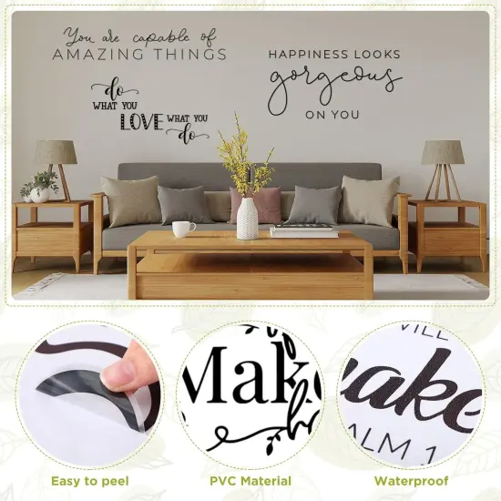 9 Pcs Inspirational Vinyl Wall Decals - Classic {2}