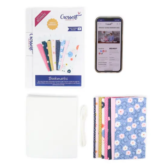 Crosscut Sewing Co.&reg; Bookmark Sewing Project Kit for Beginners Cozy floral {5}