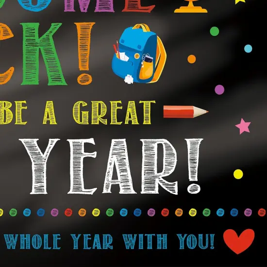 Welcome Back It&rsquo;s Going to be a Great School Year Backdrop Banner {4}