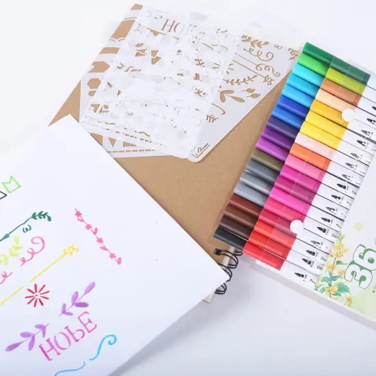 36 Brush Markers for Adult Coloring Books {3}