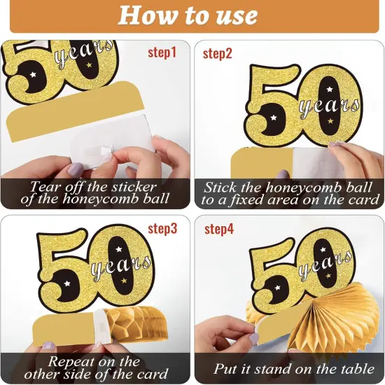 9 Pieces 50th Anniversary Decorations {3}