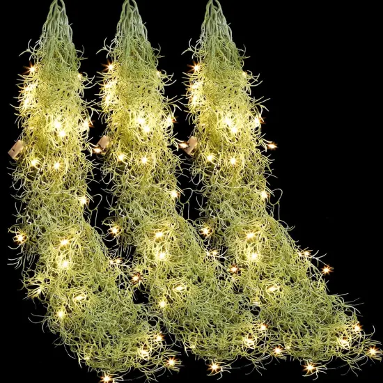 3.6 ft - 3 Packs LED Artificial Hanging Plants, Fake Hanging Plant Garland (Vines Moss) {1}
