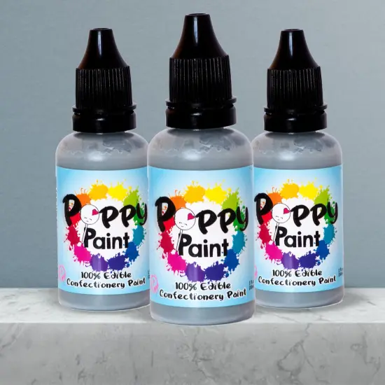 Poppy Paint Gray Edible Food Color for Cake Decorating and Chocolate {4}