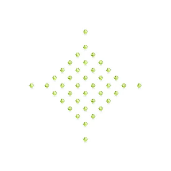 Preciosa 4mm Czech Crystals Bicone Rondelle Beads, 40pcs Limecicle {6}