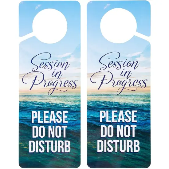 3 Pack Plastic Do Not Disturb Door Hanger Sign for Therapy, Massage Session in Progress, 3.5 x 9.4 Inches Multicolor {5}