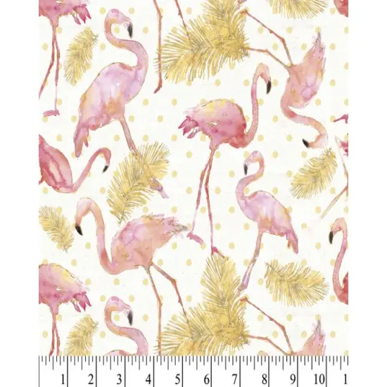Flamingo Paradise Cotton Fabric | By the Yard | Sewing and Crafting | 44 inches wide {2}