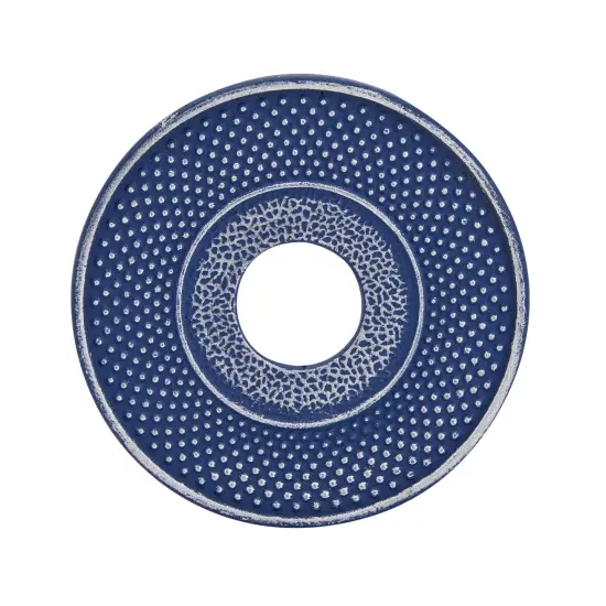 6 Piece Set Japanese Cast Iron Teapot with Infuser, 4 Teacups, and Trivet (32 oz, Blue) {6}