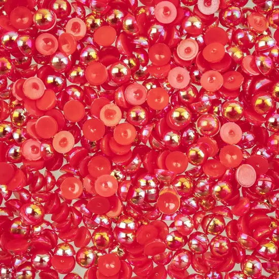 Crystal Lane DIY SS20(5mm) Plastic Pearl Flatback Rhinestones, 575pcs Red AB {1}