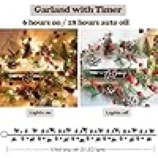 Red Berry and Holiday Pinecones Prelit Lights {3}