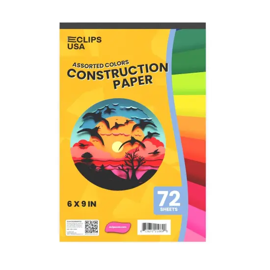 Construction Paper Pad 6x9 in &ndash; 72 Sheets &ndash; 48 Sets {2}