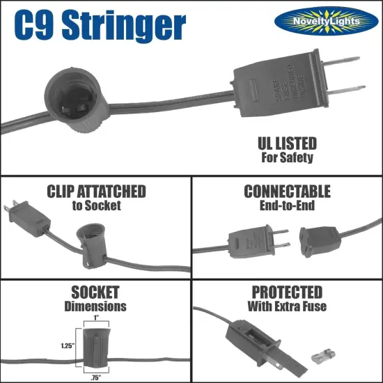 Multi Ceramic Christmas String Light Set {3}