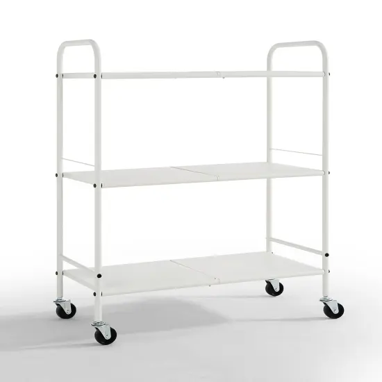 Metal Rolling Organizer Utility Craft Cart White {1}