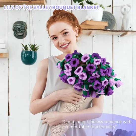 Flower Bouquet Blanket Crochet Kit for Beginners {2}